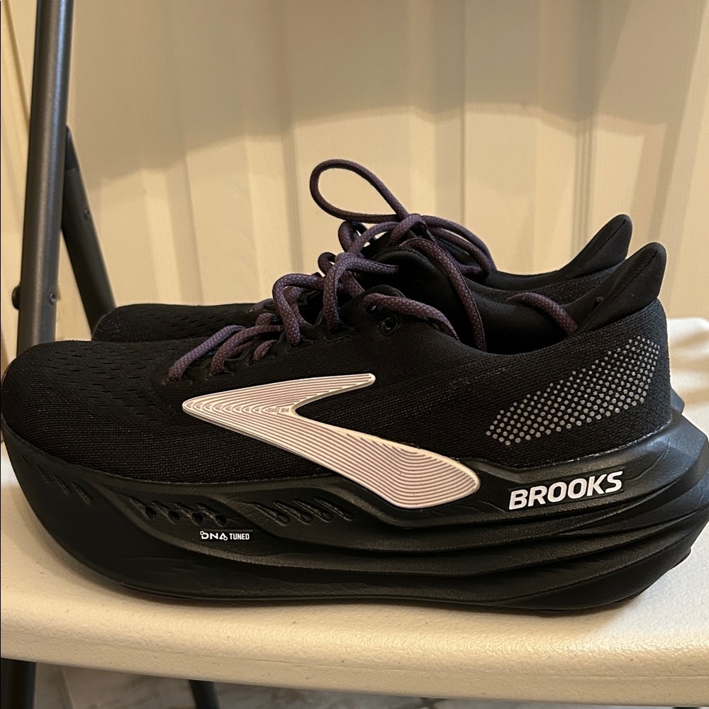 Brooks Glycerin Max Black and Purple Running Shoes